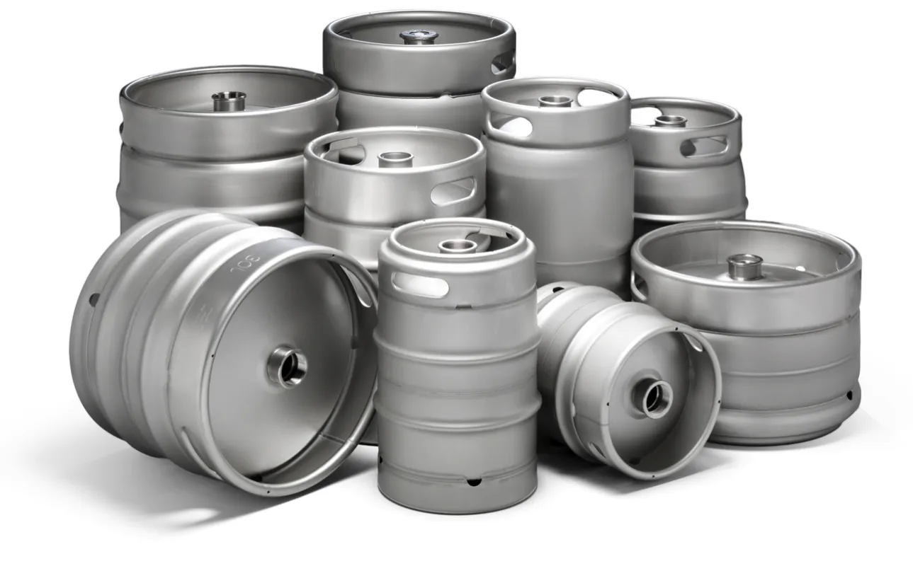 group of kegs